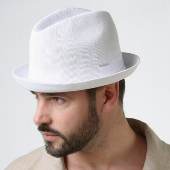 Kangol Knit Fedora-style Hat Houndstooth Jacquard Tropic Player Large - Picture 13 of 16